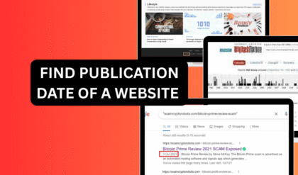 Find the Publication Date of a Website