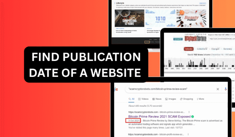 Find the Publication Date of a Website