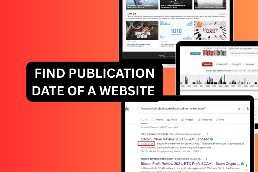 Find the Publication Date of a Website